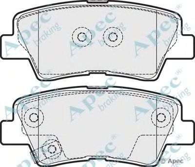 APEC BRAKING pad1754 -  Комплект тормозных колодок, дисковый тормоз